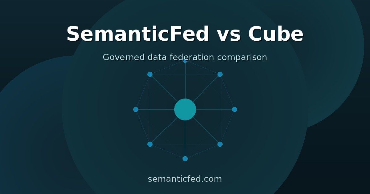 Abstract comparison illustration for SemanticFed versus Cube