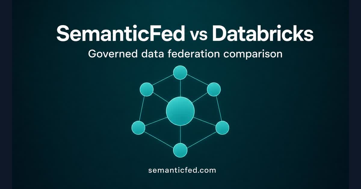 Abstract comparison illustration for SemanticFed versus Databricks