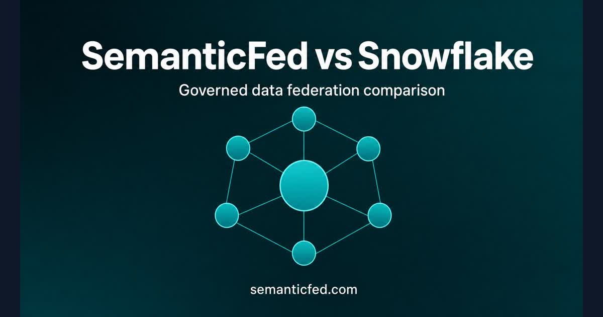 Abstract comparison illustration for SemanticFed versus Snowflake